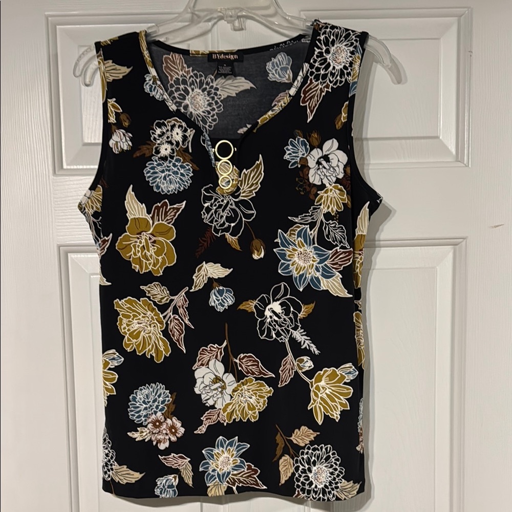 Black Sleeveless Fitted Tank Top